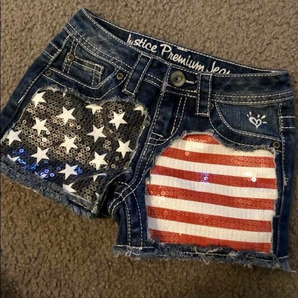 Justice American Flag Shorts